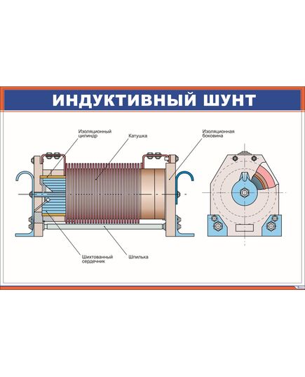 Индуктивный шунт (900 х 600 мм, ламинированный, с пластиковым профилем и стальным крючком)