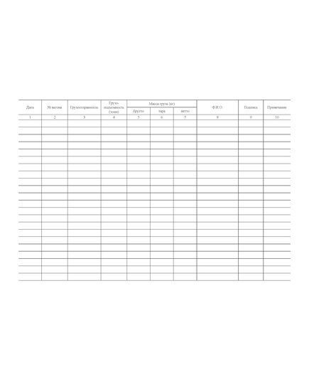 Форма ГУ-36ВЦ. Книга взвешивания на вагонных весах. Утверждена распоряжением ОАО "РЖД" от 26 декабря 2023 г. № 3317/р (прошитый, 100 страниц) - Грузовая и коммерческая работа, Железнодорожный транспорт -  1