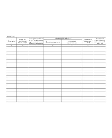 Форма ТУ-15.  Книга учета случаев захода локомотивов в пункты технического обслуживания локомотивов для производства технического обслуживания ТО-2, экипировки или устранения неисправностей. Утверждена Распоряжение ОАО "РЖД" от 27.02.2020 № 432/р (прошитая, 100 стр., А4) - Локомотивы и локомотивное хозяйство, (ЦТ, ЦТР), Железнодорожный транспорт -  2