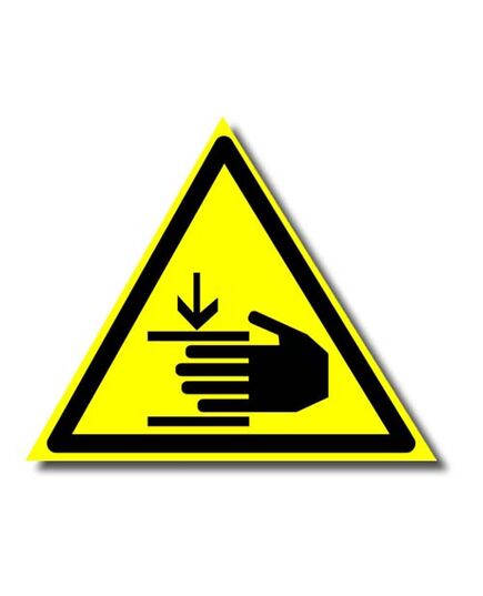 Осторожно. Возможно травмирование рук (пластик) 200*200 мм - Предупреждающие знаки (W), Знаки безопасности (самоклейка, пластик, металл) -  1