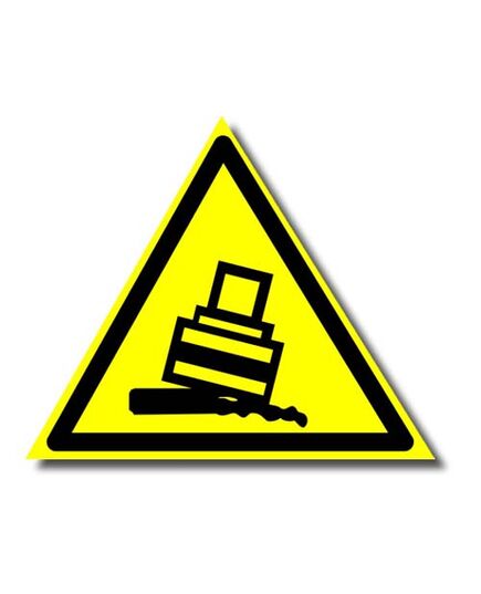 Осторожно. Возможно опрокидывание (пластик) 200*200 мм - Предупреждающие знаки (W), Знаки безопасности (самоклейка, пластик, металл) -  1