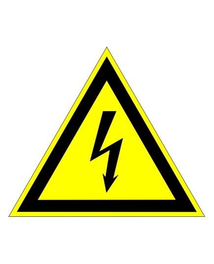 Опасность поражения электрическим током (пластик) 200*200 мм - Предупреждающие знаки (W), Знаки безопасности (самоклейка, пластик, металл) -  1