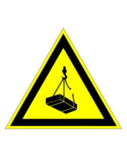 Опасно. Возможно падение груза (металл) 200*200 мм - Предупреждающие знаки (W), Знаки безопасности (самоклейка, пластик, металл) -  1