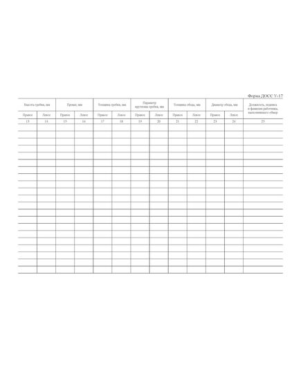 Форма ДОСС У-17. Книга состояния колес колесных пар скоростных / высокоскоростных электропоездов. утв. Распоряжением ОАО "РЖД" от 14.02.2024 № 426/р (альбомный, прошитый, 100 страниц) - Высокоскоростное/скоростное движение, Железнодорожный транспорт -  4