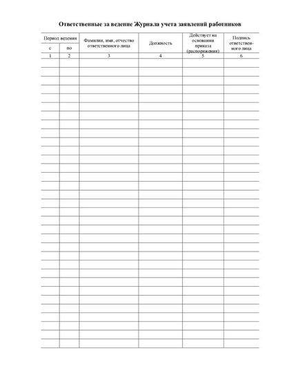 Журнал учета заявлений работников (прошитый, 100 страниц) - Кадровая служба, Журналы (Твердая, мягкая обложка, прошитые) -  1
