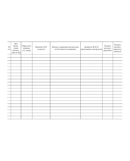 Журнал по проведению инструктажей с водительским составом по безопасности движения (прошитый, 100 страниц) - Автоперевозки, Автомобильный транспорт -  2