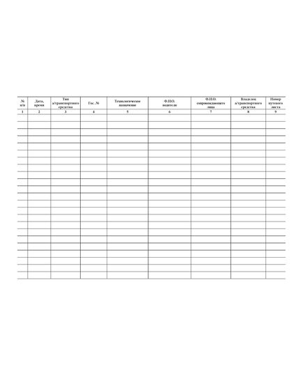 Журнал регистрации транспорта перевозящего ТМЦ (прошитый, 100 страниц) - Автоперевозки, Автомобильный транспорт -  2