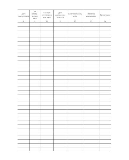 Форма ГНУ-7ВЦ. Книга регистрации расследования  коммерческих актов. Утверждена распоряжением ОАО "РЖД" от 26 декабря 2023 г. № 3317/р (прошитый, 100 страниц) - Грузовая и коммерческая работа, Железнодорожный транспорт -  4