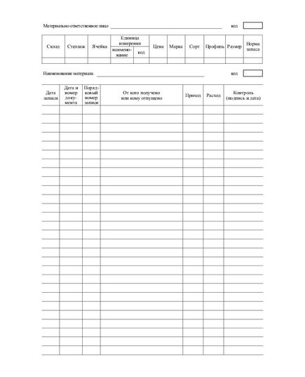 Книга складского учета материалов. Форма М-17. Утв. Приказом Минфина РФ от 30.12.99 № 107н (прошитая, 100 страниц) - Торговля и общественное питание, Журналы (Твердая, мягкая обложка, прошитые) -  2