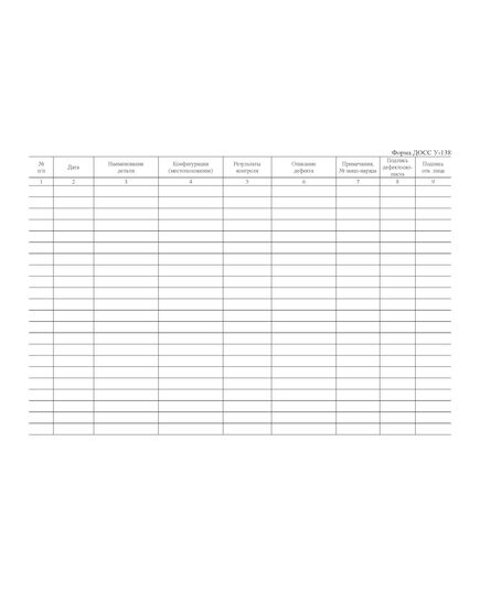 Форма ДОСС У-138. Книга результатов магнитопорошкового контроля деталей колесных пар скоростных / высокоскоростных электропоездов с выкаткой колесной пары. утв. Распоряжением ОАО "РЖД" от 14.02.2024 № 426/р (альбомный, прошитый, 100 страниц) - Высокоскоростное/скоростное движение, Железнодорожный транспорт -  3