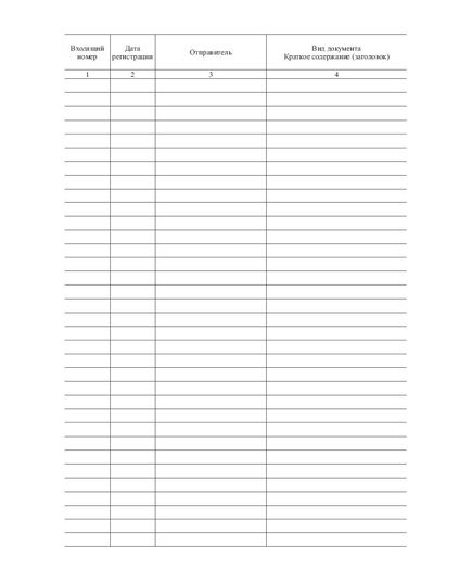 Журнал регистрации входящих документов (прошитый, 100 страниц) - Кадровая служба, Журналы (Твердая, мягкая обложка, прошитые) -  3