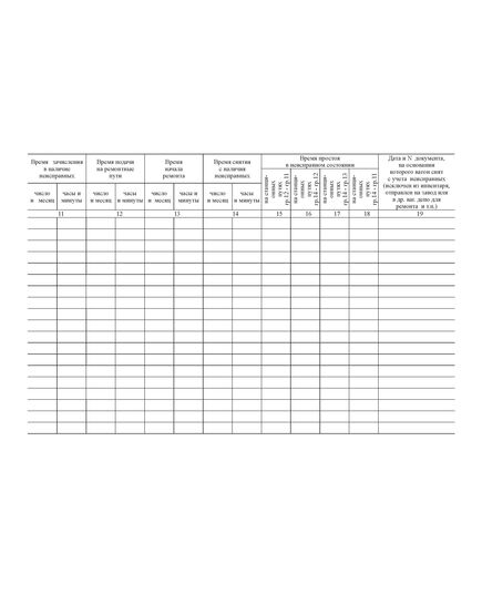 Форма ВУ-31. Книга номерного учета наличия и ремонта неисправных вагонов грузового парка (прошитая, 100 страниц, тв.серый картон, корешок синий бумви) - Вагоны и вагонное хозяйство, (ЦВ, ЦЛ), Железнодорожный транспорт -  3