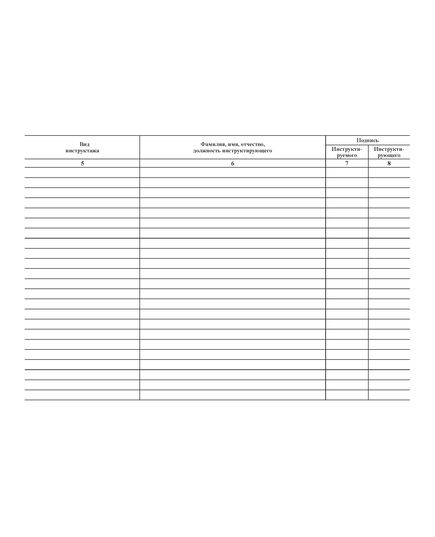 Журнал учета инструктажей по пожарной безопасности (Приложение А к СТО РЖД 1.15.010-2009). (прошитый, 100 страниц) - Пожарная безопасность и ведомственная охрана, (ЦУО), Железнодорожный транспорт -  2