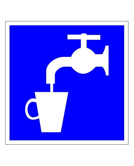 Питьевая вода (пластик) 200*200 мм - Указательные знаки (D), Знаки безопасности (самоклейка, пластик, металл) -  1
