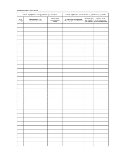 Журнал ремонтов и технического обслуживания оборудования (100 стр, прошитый) - Контроль технических средств и систем, Журналы (Твердая, мягкая обложка, прошитые) -  1