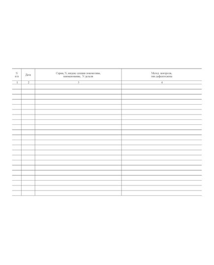 Форма ТУ-132л. Журнал регистрации деталей локомотивов, забракованных при проведении неразрушающего контроля. Утв. Распоряжением ОАО "РЖД" от 07.12.2011 № 2646р. (прошитый, 100 страниц) - Локомотивы и локомотивное хозяйство, (ЦТ, ЦТР), Железнодорожный транспорт -  2