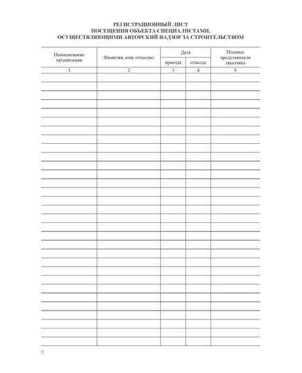 Журнал авторского надзора за строительством (5 регистрационных листов, 100 страниц, прошитый) - Строительство, Журналы (Твердая, мягкая обложка, прошитые) -  4