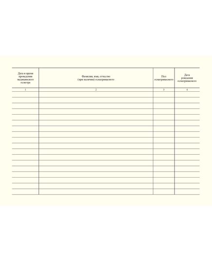 Журнал регистрации предрейсовых, предсменных медицинских осмотров. Приложение к Приказу Минздрава России от 30.05.2023 № 266н (100 стр., прошитый, альбомный) - Автоперевозки, Автомобильный транспорт -  6