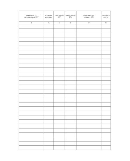 Журнал учета установки и снятия ЗПУ (100 страниц, прошит) - Металлургия, Промышленная безопасность -  1