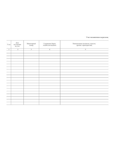 Журнал учета и периодических осмотров механизмов и агрегатов, не подконтрольных Ростехнадзору (Приложение к РД СУОТ-21) (прошитый, 100 страниц) - Строительство, Журналы (Твердая, мягкая обложка, прошитые) -  3