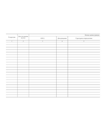 Журнал учета личных карточек граждан, пребывающих в запасе. 2023 год (альбомный, прошитый, 100 страниц) - Кадровая служба, Журналы (Твердая, мягкая обложка, прошитые) -  3