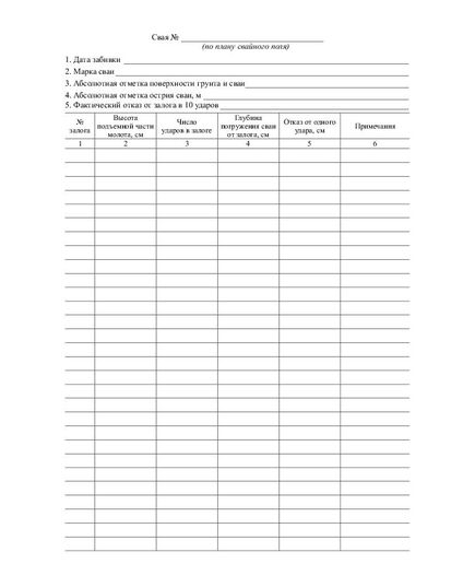 Журнал погружения свай. Форма Ф-2.5 (прошитый, книжный, 100 страниц) - Строительство, Журналы (Твердая, мягкая обложка, прошитые) -  2