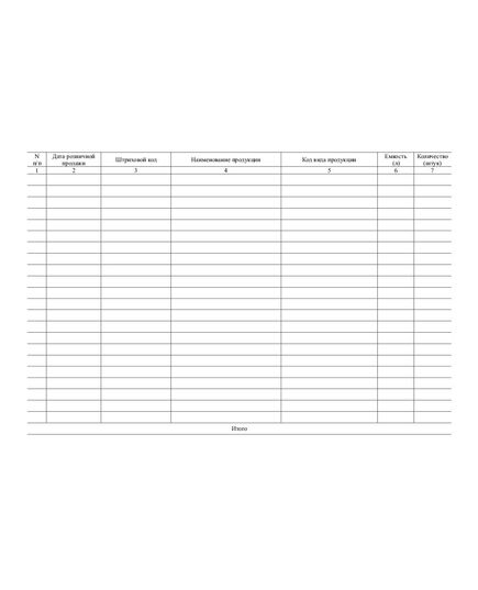 Журнал учета объема розничной продажи алкогольной и спиртосодержащей продукции. Приложение № 1 к приказу Федеральной службы по регулированию алкогольного рынка от 19.06.2015 № 164 (100 стр., прошитый) - Торговля и общественное питание, Журналы (Твердая, мягкая обложка, прошитые) -  2