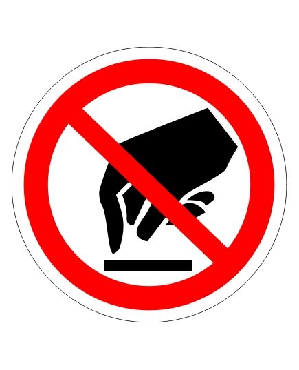 Запрещается прикасаться.Опасно (самоклейка) 200*200 мм - Запрещающие знаки (Р), Знаки безопасности (самоклейка, пластик, металл) -  1