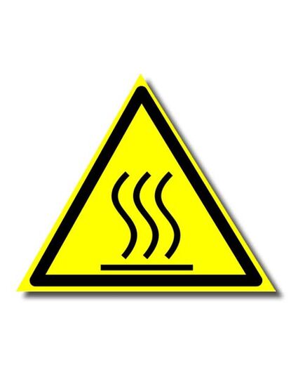 Осторожно. Горячая поверхность (самоклейка) 200*200 мм - Предупреждающие знаки (W), Знаки безопасности (самоклейка, пластик, металл) -  1