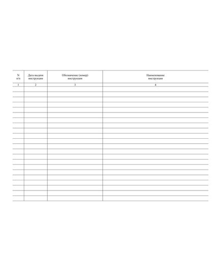 Журнал учета выдачи инструкций по охране труда для работников в производственные подразделения (Приложение № 5 к Распоряжению ОАО "РЖД" от 21.11.2016 № 2355р). (прошитый, 100 страниц) - Охрана труда, Безопасность работ, Железнодорожный транспорт -  2