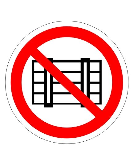 Запрещается загромождать проходы и (или) складировать (самоклейка) 100*100 мм - Запрещающие знаки (Р), Знаки безопасности (самоклейка, пластик, металл) -  1
