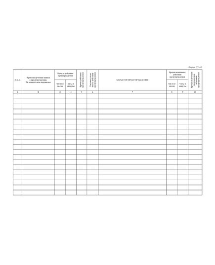 Книга для записи предупреждений на поезда по станции (форма ДУ-60) А4, 100  страниц - Железнодорожные станции, узлы, вокзалы, (ДЖВ), Железнодорожный транспорт -  1