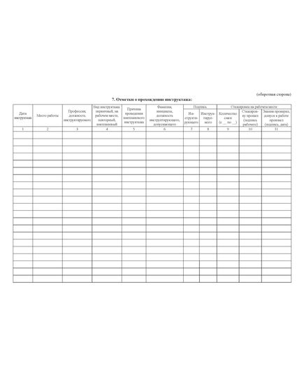 Личная карточка прохождения обучения безопасности труда, формат А4,  альбомный, 200 гр (Форма А.2 Приложения А к ГОСТ 12.0.004-2015) - Охрана труда. Безопасность работ, Бланочная продукция (Путевые листы, личные карточки и т.д.) -  1