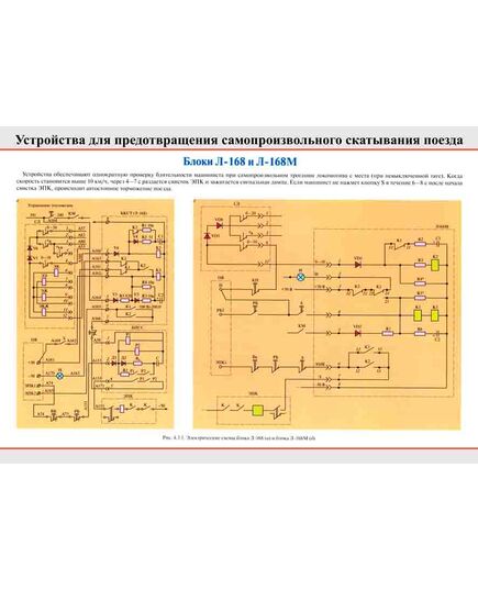 Плакат: Блоки Л-168 и Л-168М, 1 штука, формат А2, ламинированный - Локомотивы и локомотивное хозяйство, (ЦТ, ЦТР), Железнодорожный транспорт -  1