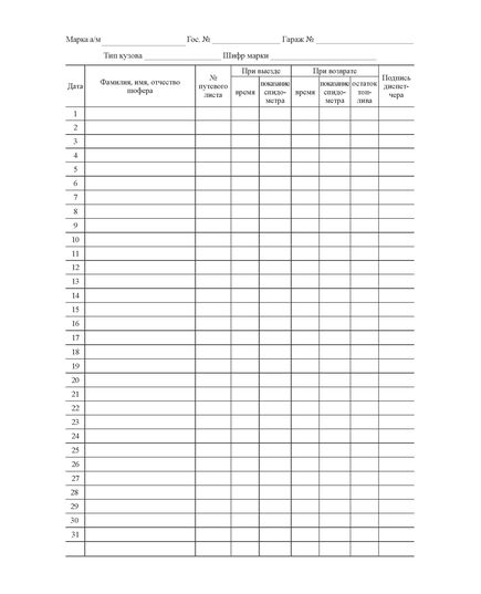 Журнал учета ведения цепочки спидометров автомобилей (прошитый, 100 страниц) - Автоперевозки, Автомобильный транспорт -  1