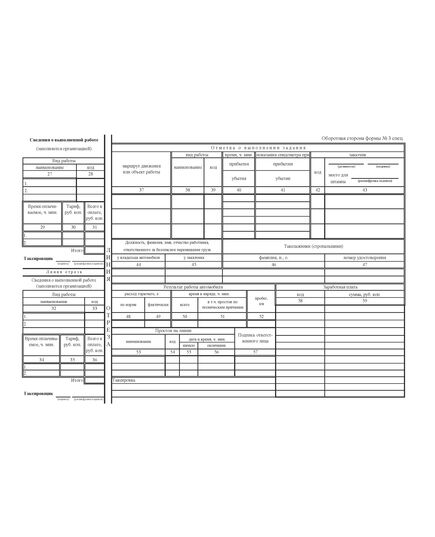(с красной полосой) Путевой лист специального автомобиля, межотр.типовая форма №3 спец. (А4, 2-сторонний, 65гр.) Утверждена Постановлением Госкомстата России от 28.11.97 №78 с обязательными реквизитами, утв. Приказом Минтранса России от 28.09.2022 № 390 - Автомобильный транспорт, Бланочная продукция (Путевые листы, личные карточки и т.д.) -  1