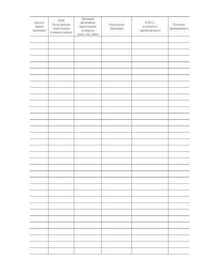 Журнал учета проверок соблюдения регламента переговоров. Приложение № 2 к Инструкции по пользованию системой документированной регистрации Служебных переговоров в диспетчерских центрах управления и на железнодорожных станциях ОАО "РЖД", утв. Распоряжение ОАО "РЖД" от 28.04.2022 № 1178/р (100 страниц, прошит) - Безопасность движения (ЦРБ), Железнодорожный транспорт -  1