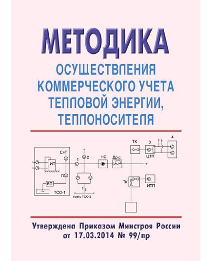 Методика осуществления коммерческого учета тепловой энергии, теплоносителя. Утверждена Приказом Минстроя России от 17.03.2014 № 99/пр - Государственный строительный надзор, Строительство -  1