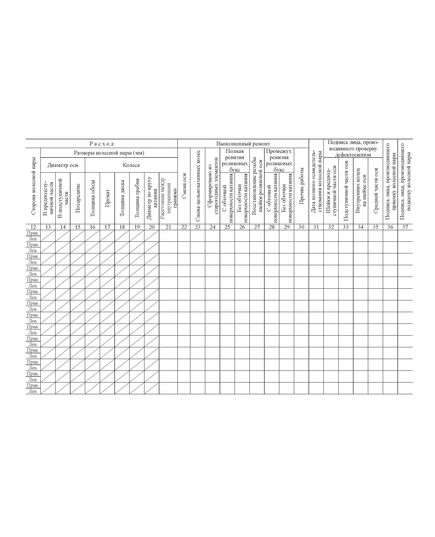 Форма ВУ-53. Журнал ремонта и оборота колесных пар. (прошитый, Утв. Распоряжением ОАО "РЖД" от 13.01.2009 № 34р (альбомный, прошитый, 200 страниц) - Вагоны и вагонное хозяйство, (ЦВ, ЦЛ), Железнодорожный транспорт -  1