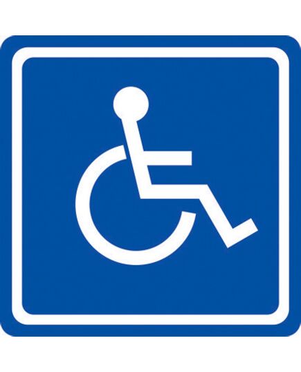 Доступность для инвалидов в креслах-колясках (пластик) 200*200 - Указательные знаки (D), Знаки безопасности (самоклейка, пластик, металл) -  1