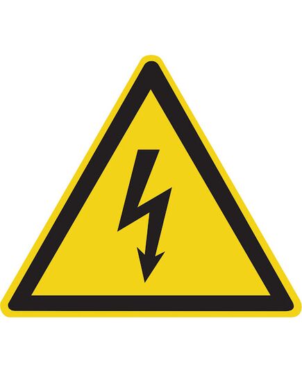 Опасность поражения электрическим током (пластик) 80*80 мм - Предупреждающие знаки (W), Знаки безопасности (самоклейка, пластик, металл) -  1