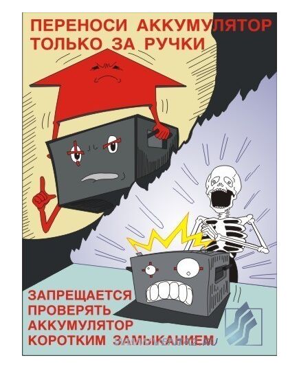 Комплект плакатов : Безопасность авторемонтных работ, 10 штук, формат А3, ламинированные - Автомобильный транспорт, Плакаты (различные типоразмеры) -  7