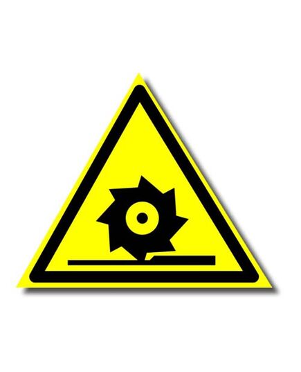 Осторожно. Режущие валы (металл) 200*200 мм - Предупреждающие знаки (W), Знаки безопасности (самоклейка, пластик, металл) -  1