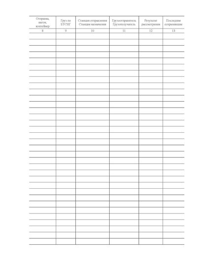 Форма ГАУ-1ВЦ. Книга регистрации входящих претензий. Утверждена Распоряжением ОАО "РЖД" от 26.12.2023 № 3317/р - Грузовая и коммерческая работа, Железнодорожный транспорт -  2