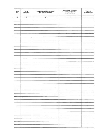 Журнал записи результатов проверки инструментов и предохранительных приспособлений. (прошитый, 100 страниц) - Охрана труда, Безопасность работ, Журналы (Твердая, мягкая обложка, прошитые) -  2
