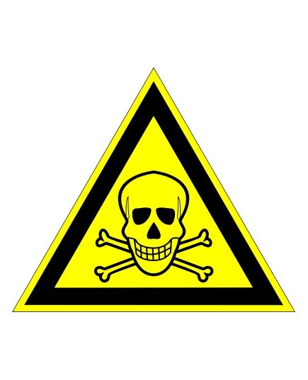 Опасно. Ядовитые вещества (металл) 200*200 мм - Предупреждающие знаки (W), Знаки безопасности (самоклейка, пластик, металл) -  1