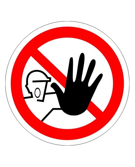 Доступ посторонним запрещен (самоклейка) 200*200 мм - Запрещающие знаки (Р), Знаки безопасности (самоклейка, пластик, металл) -  1