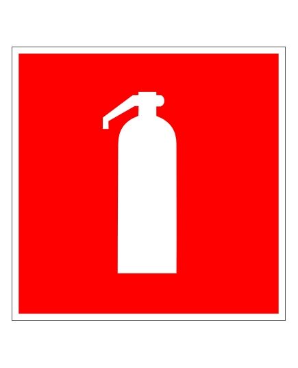Огнетушитель (пластик, фотолюм.) 200*200 мм - Знаки пожарной безопасности (F), Знаки безопасности (самоклейка, пластик, металл) -  1