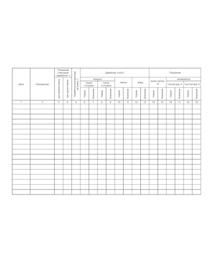 Форма ШУ-86. Журнал работы поршневых компрессоров, утв. Распоряжением ОАО "РЖД" от 05.04.2024 № 891/р (альбомный, прошитый, 100 страниц) - Автоматика и телемеханика на железнодорожном транспорте (ЦШ), Железнодорожный транспорт -  4
