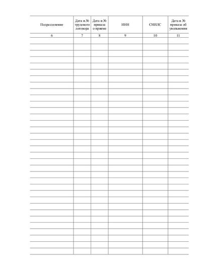 Журнал учета личных карточек работников (Т-2) (прошитый, 100 страниц) - Кадровая служба, Журналы (Твердая, мягкая обложка, прошитые) -  1